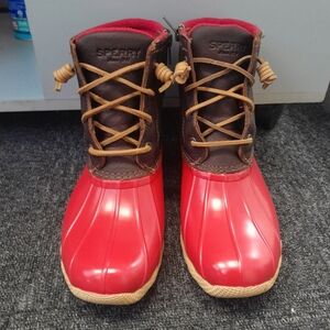 Sperry Red and Brown Winter Boots
